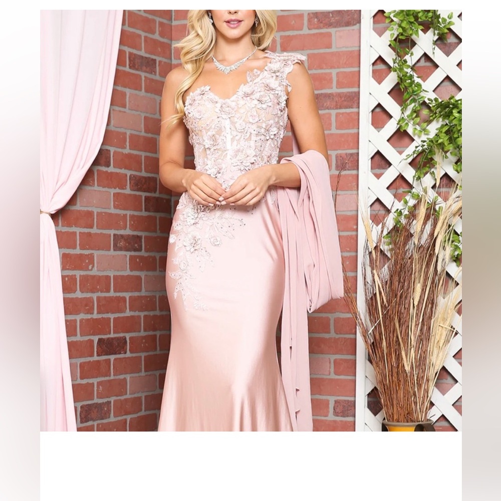 Amelia couture gown. Dusty rose